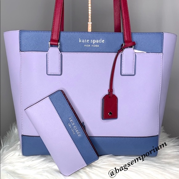 Kate Spade Large Leather Laptop Tote / Wallet Set - Picture 2 of 12